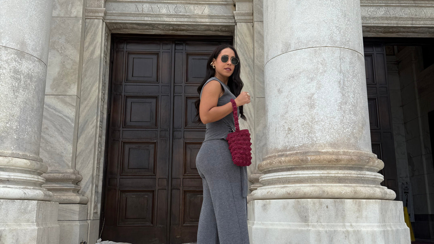 BUBBLE BAG - BURGUNDY