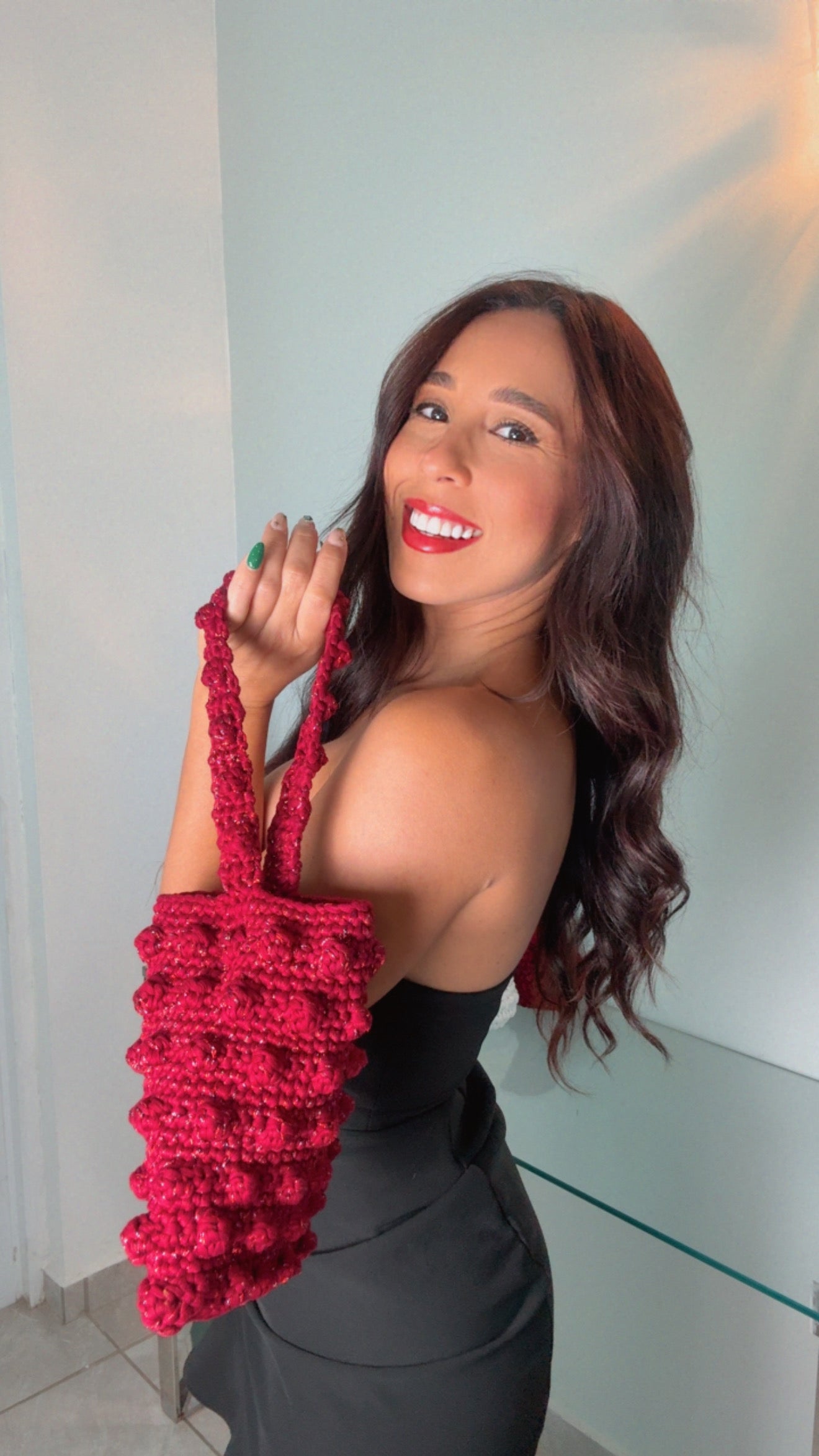 BUBBLE BAG - BURGUNDY